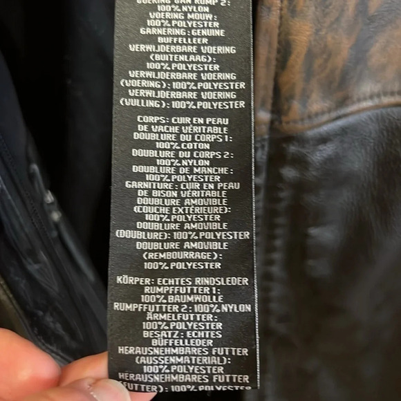 Harley Davidson Men's Leather Signature Jacket‎ Motorcycle large - Picture 9 of 12